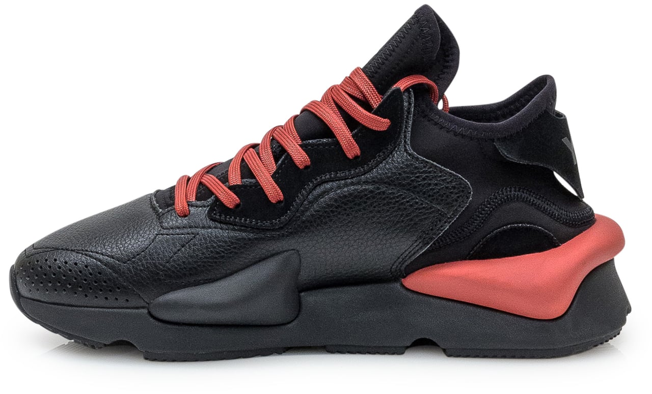 Y-3 Y-3 Sneakers Black con Dettagli Rossi Zwart