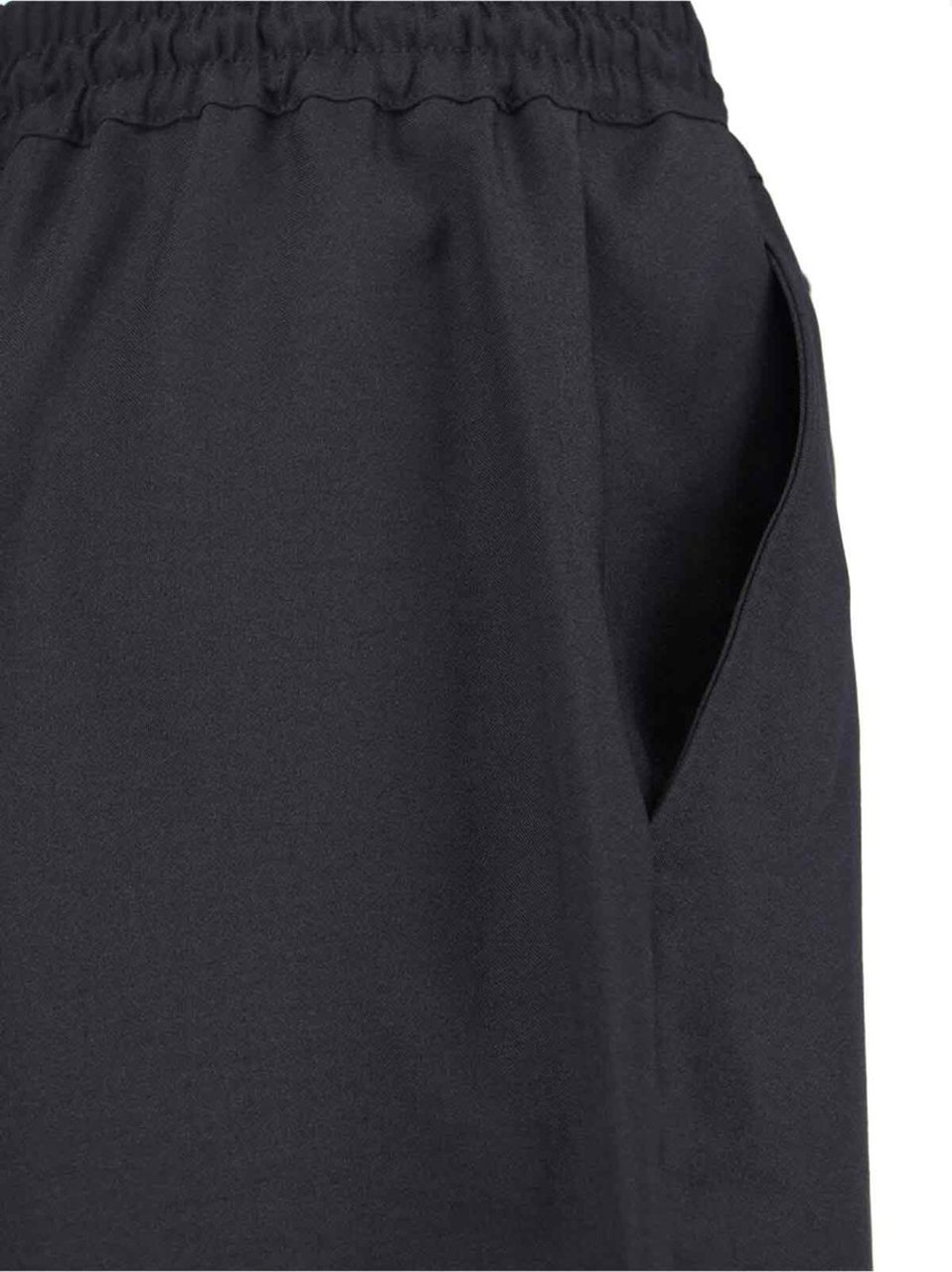 Y-3 Straight Leg Pants With Elastic Waist And Drawstring Closure Zwart