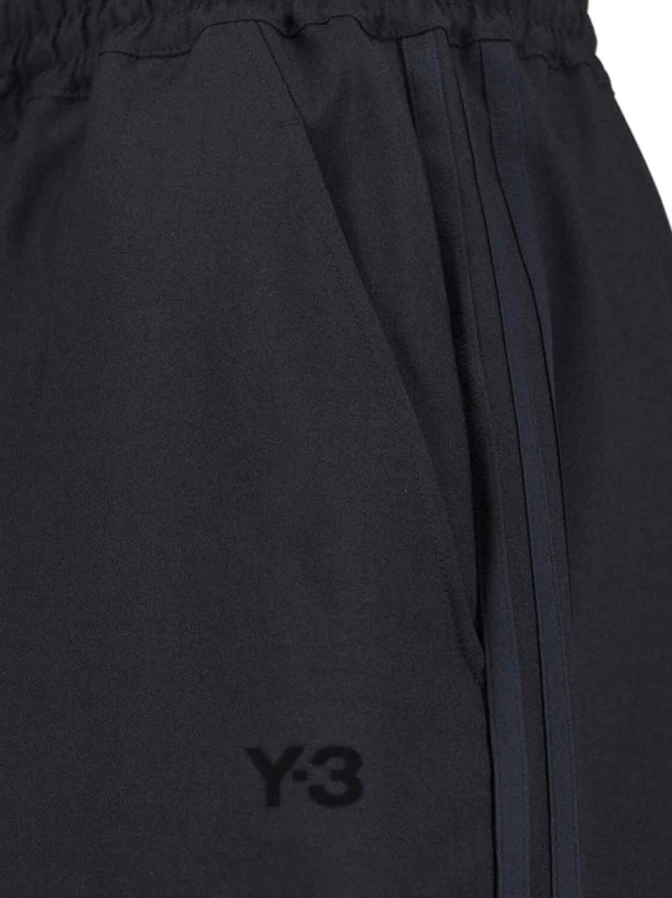 Y-3 Straight Leg Pants With Elastic Waist And Drawstring Closure Zwart