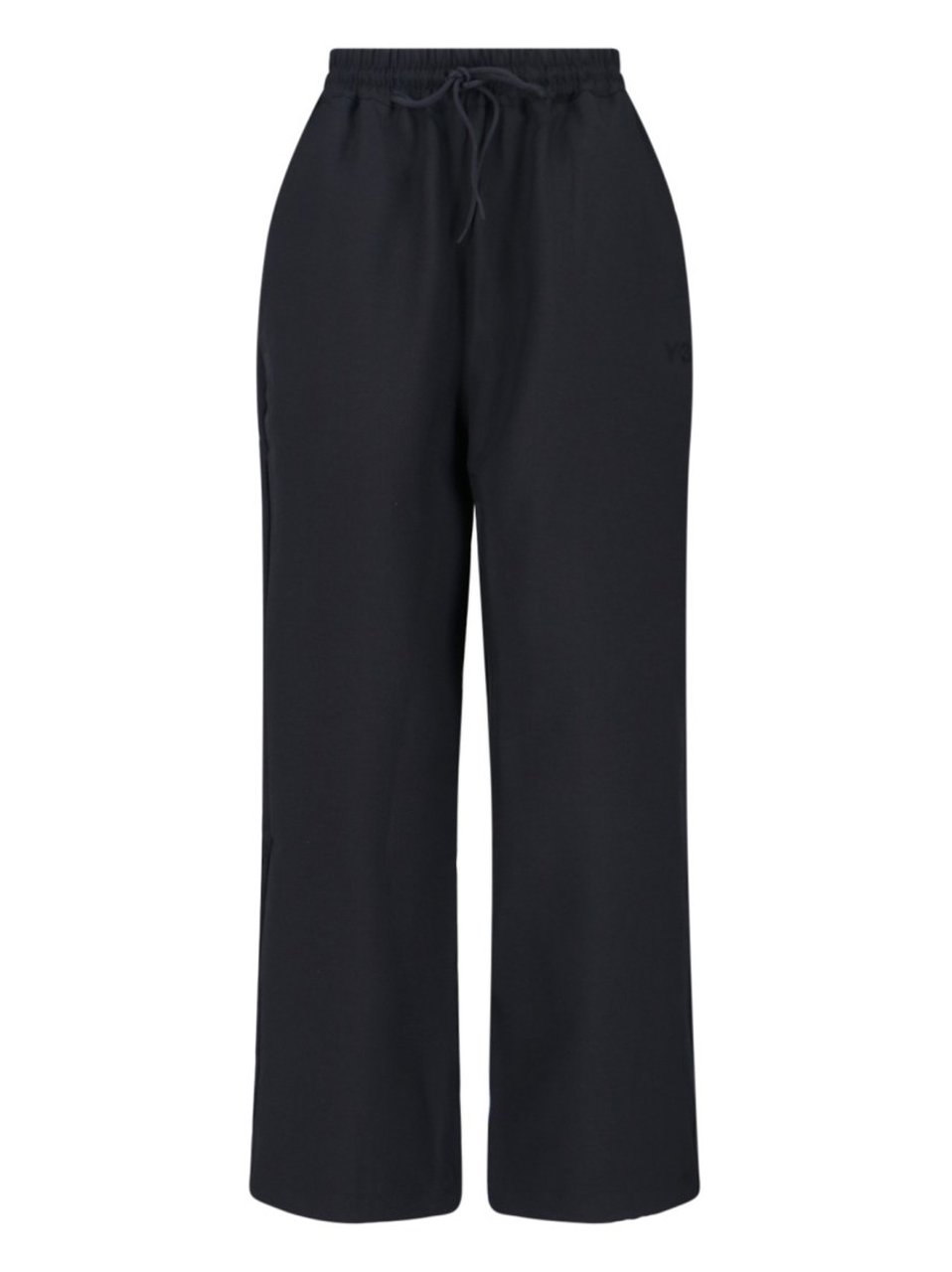 Y-3 Straight Leg Pants With Elastic Waist And Drawstring Closure Zwart
