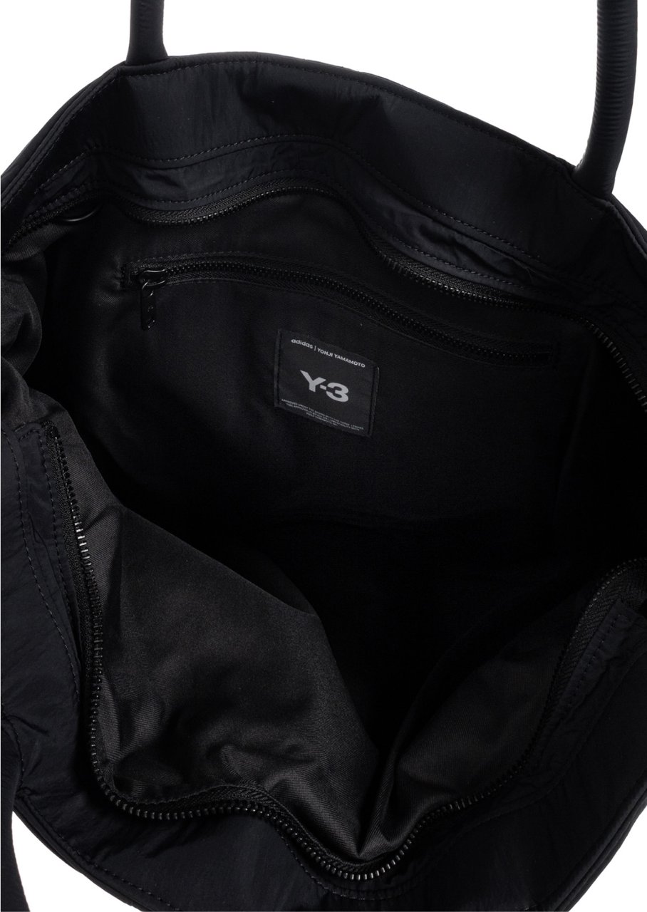 Y-3 Padded Stripes Logo Tote Bag Zwart