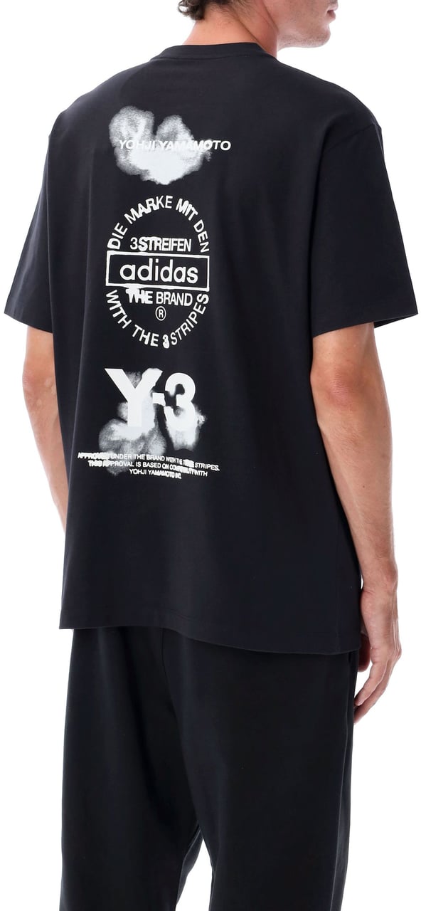 Y-3 Multilogo Tee Nero Zwart