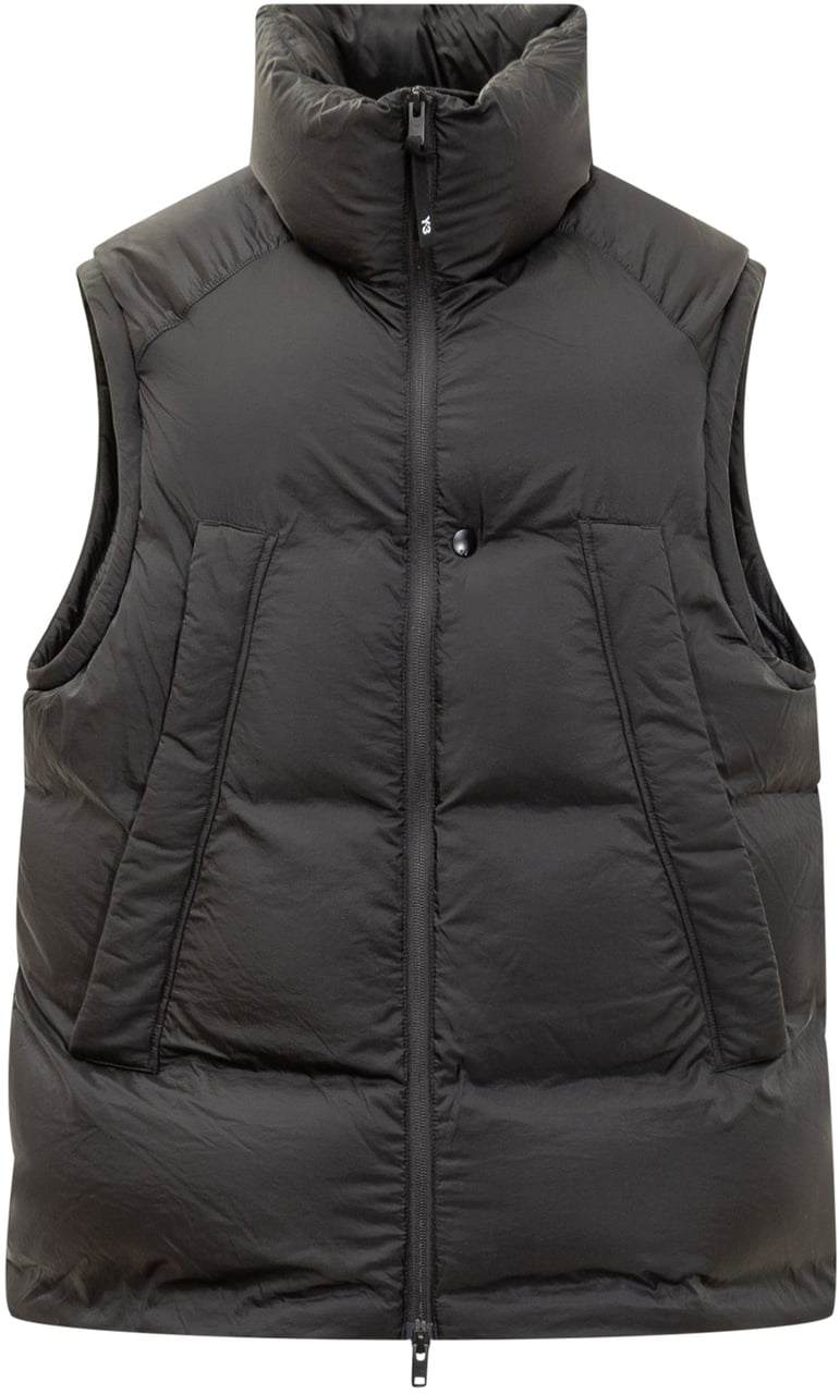 Y-3 Gilet imbottito nero con zip Y-3 Zwart