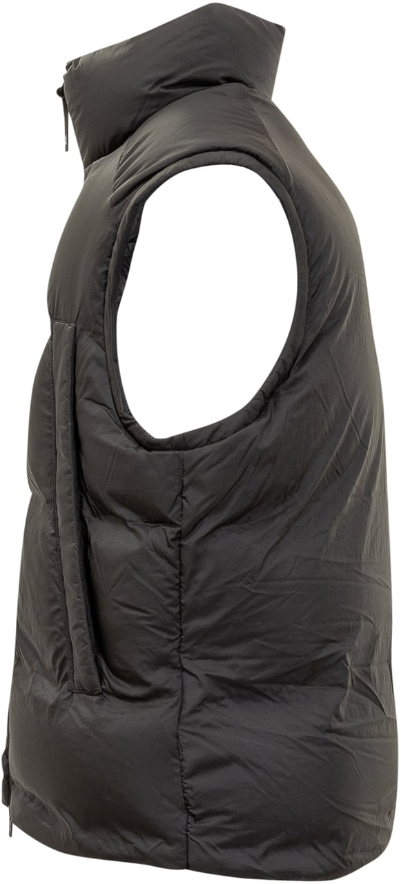 Y-3 Gilet imbottito nero con zip Y-3 Zwart