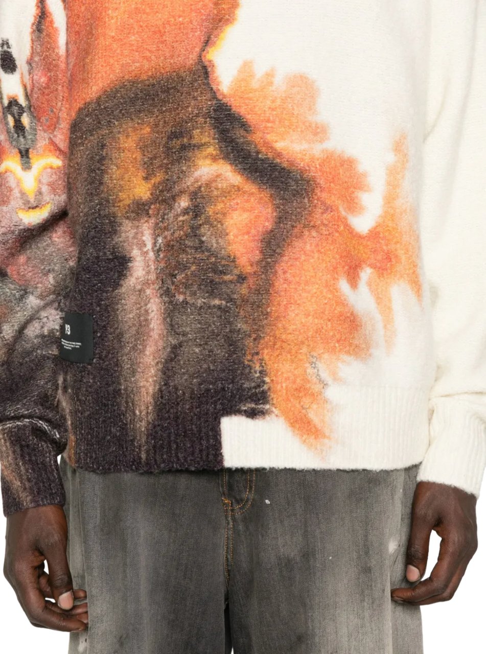 Y-3 Gfx Knit Crew Cwhite/multco Wit