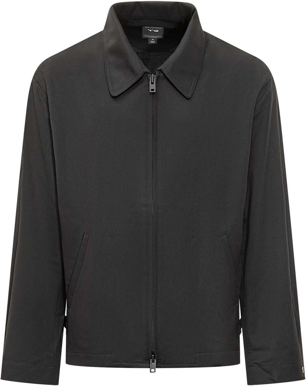 Y-3 Giacca leggera nera con zip Y-3 Zwart