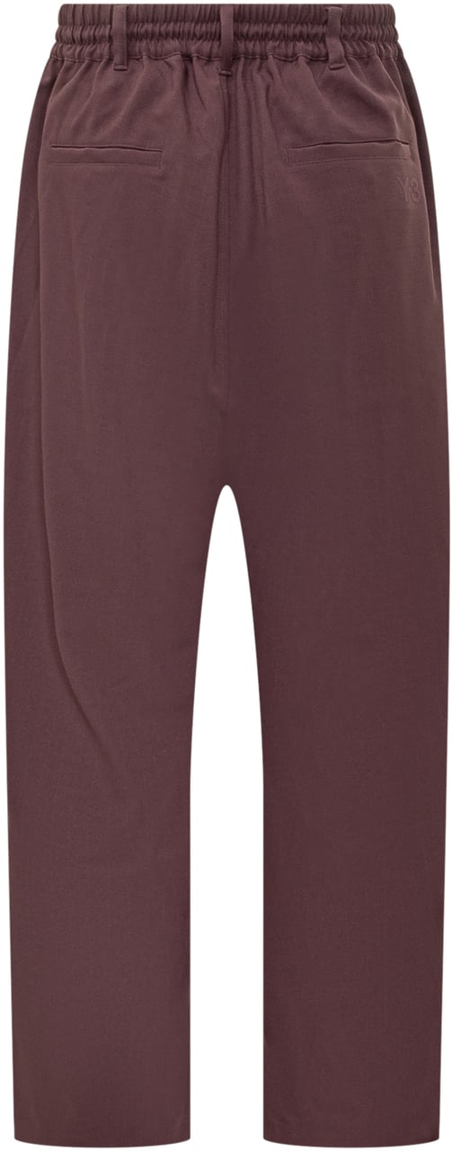Y-3 Y-3 Pantaloni Bordeaux con Coulisse Rood