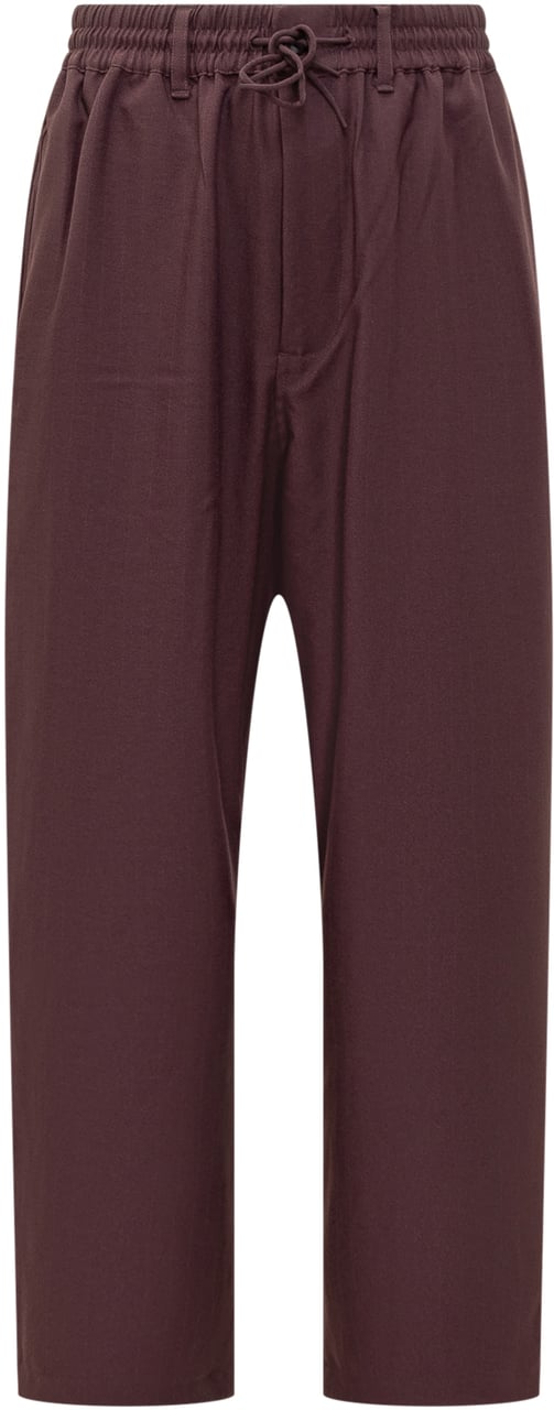 Y-3 Y-3 Pantaloni Bordeaux con Coulisse Rood