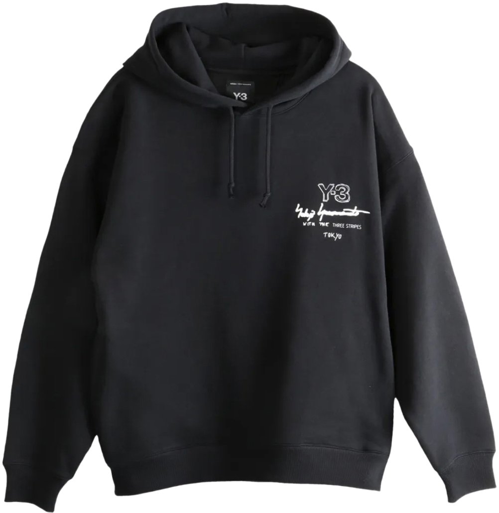 Y-3 Merch Graphic Logo Hoodie Zwart