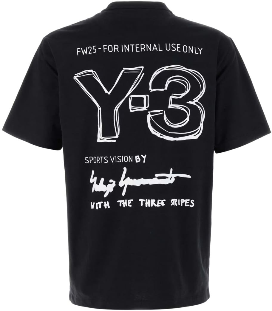 Y-3 T-Shirts And Polos Black Zwart