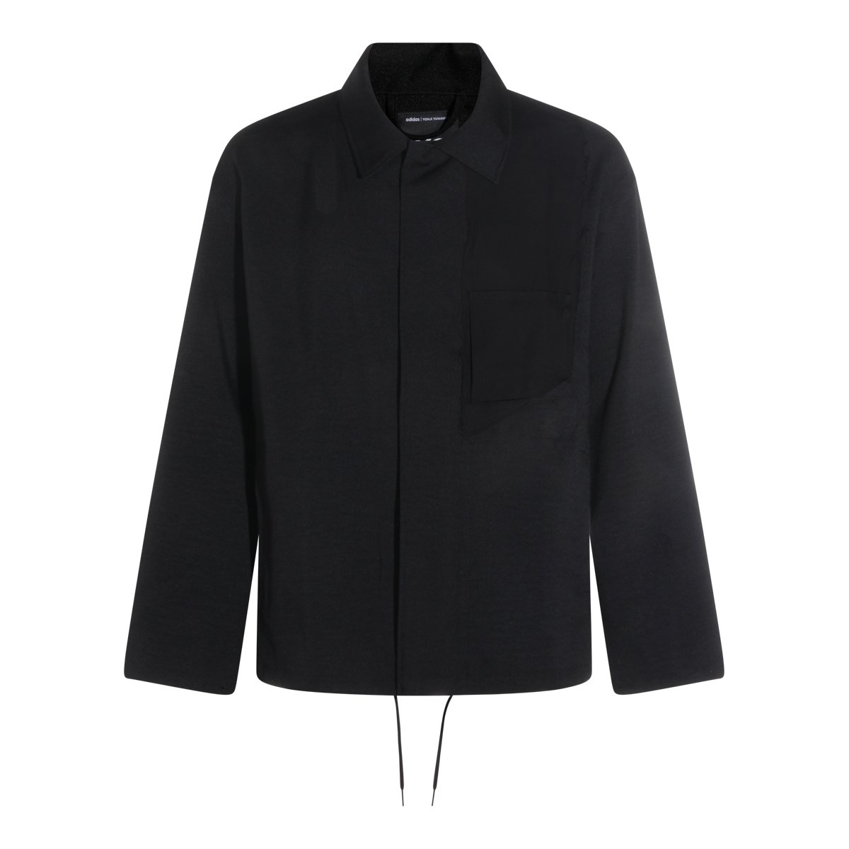 Y-3 Black Jacket with Adjustable Hem Zwart