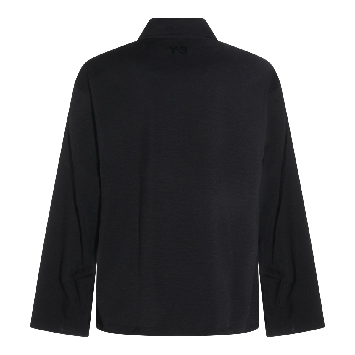 Y-3 Black Jacket with Adjustable Hem Zwart