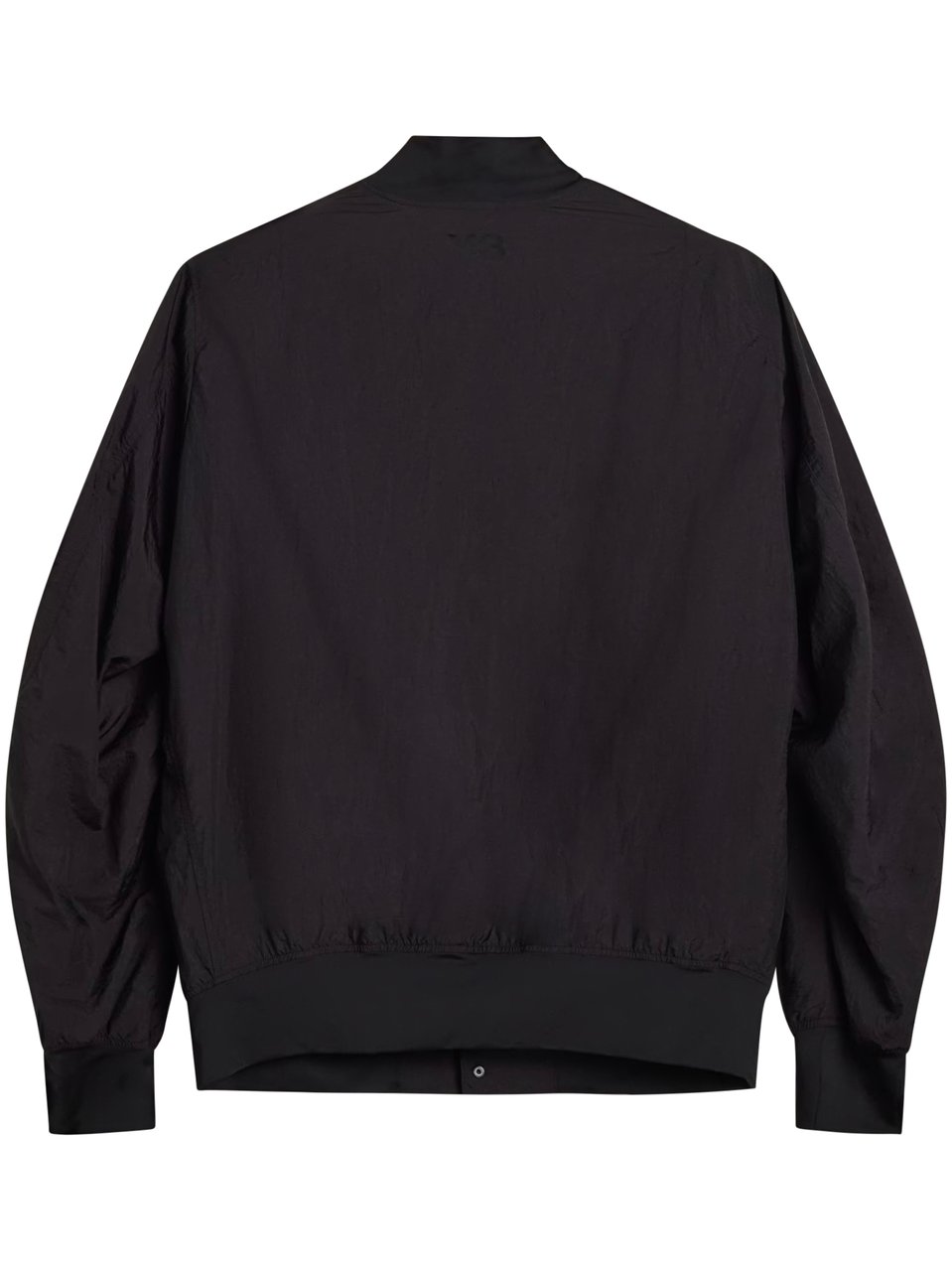 Y-3 Black College Jacket with Smooth Finish Zwart