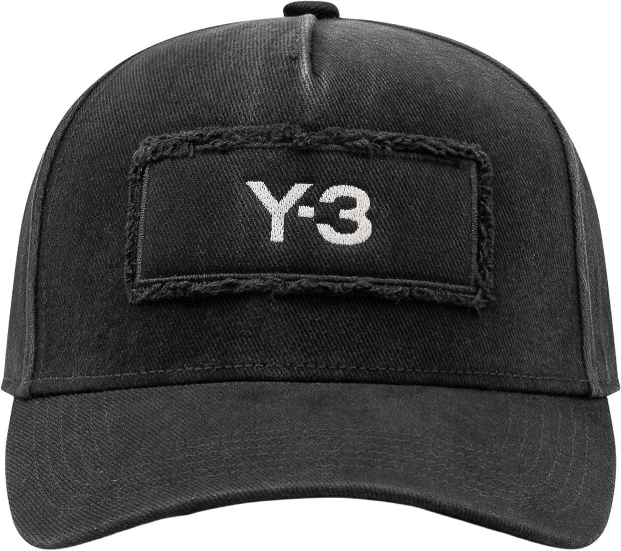Y-3 Cappello Baseball con Patch Frontale Donkergrijs
