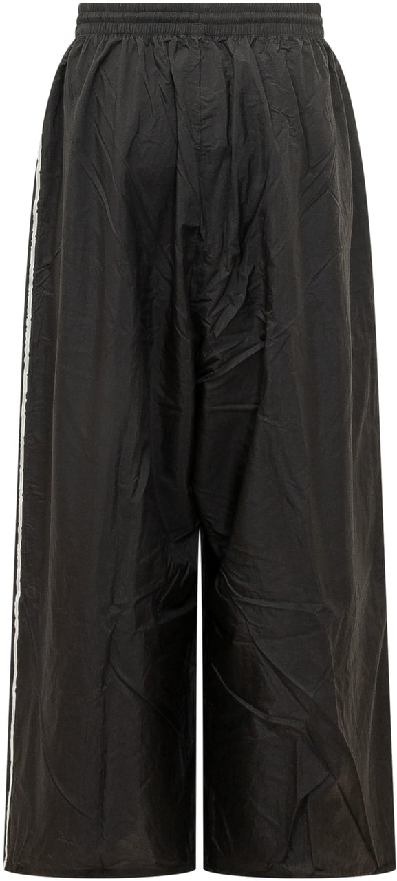 Y-3 Pantalone Rec 3s Wide con Coulisse e Bande Laterali Zwart