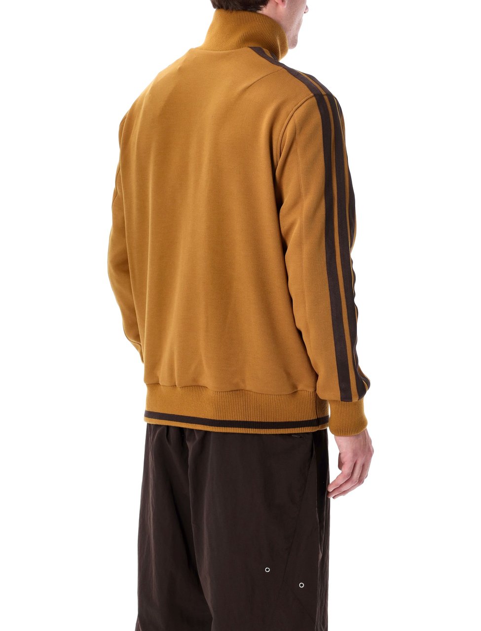 Y-3 High Collar Full-Zip Track Top with Striped Sleeves Bruin