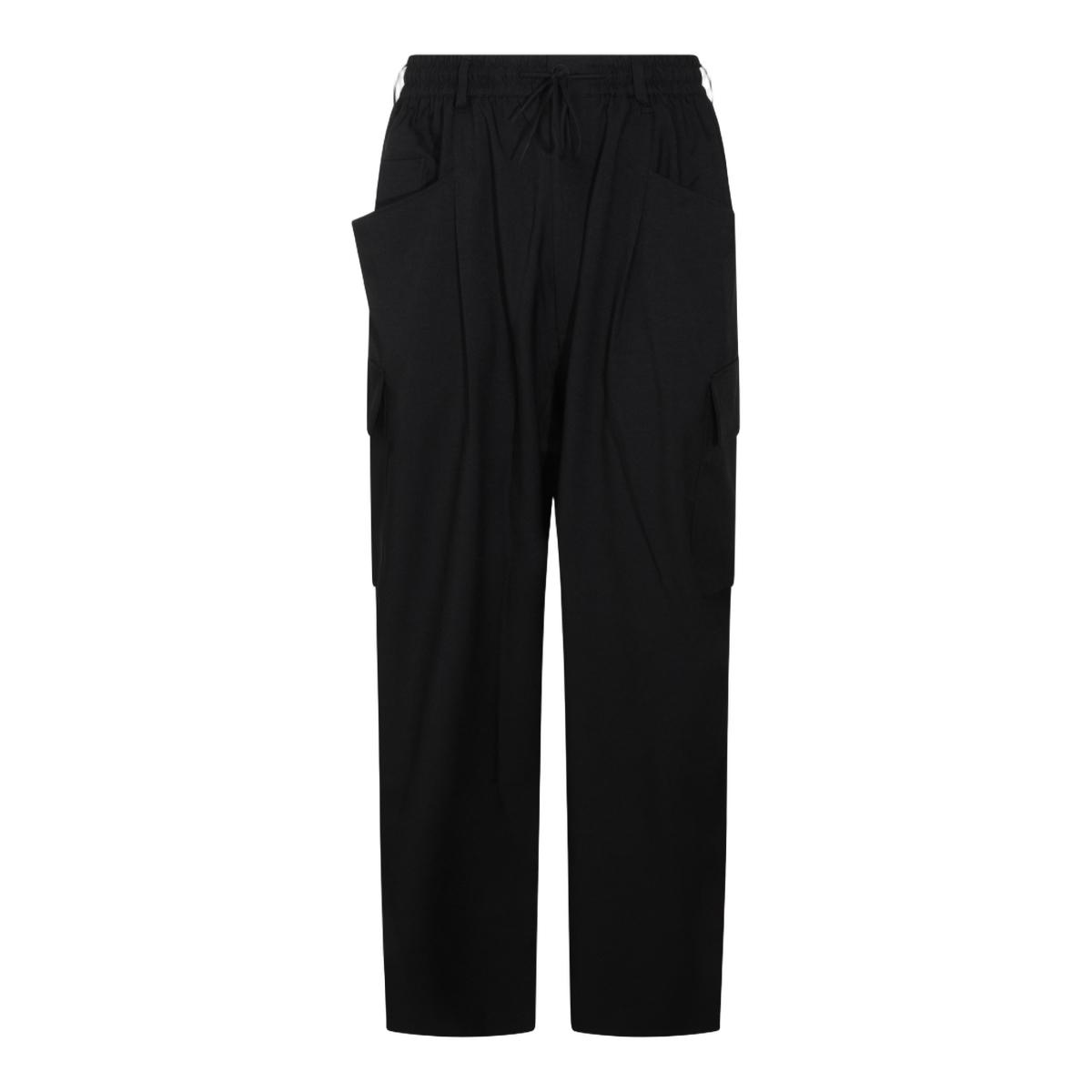 Y-3 Relaxed Fit Black Trousers with Cargo Pockets Zwart