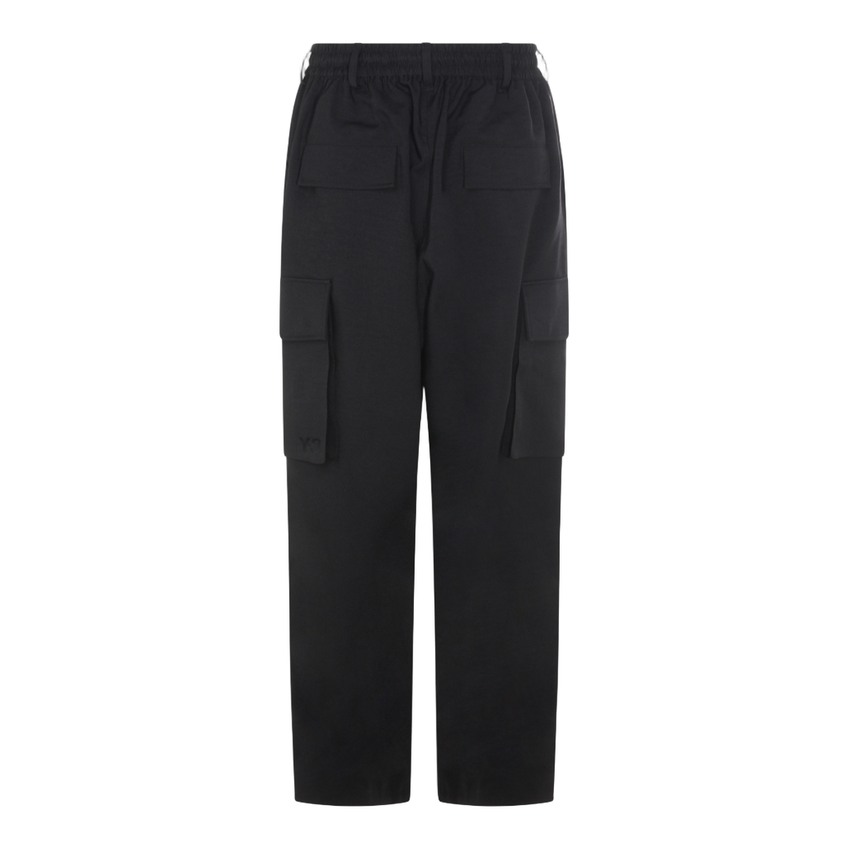 Y-3 Relaxed Fit Black Trousers with Cargo Pockets Zwart