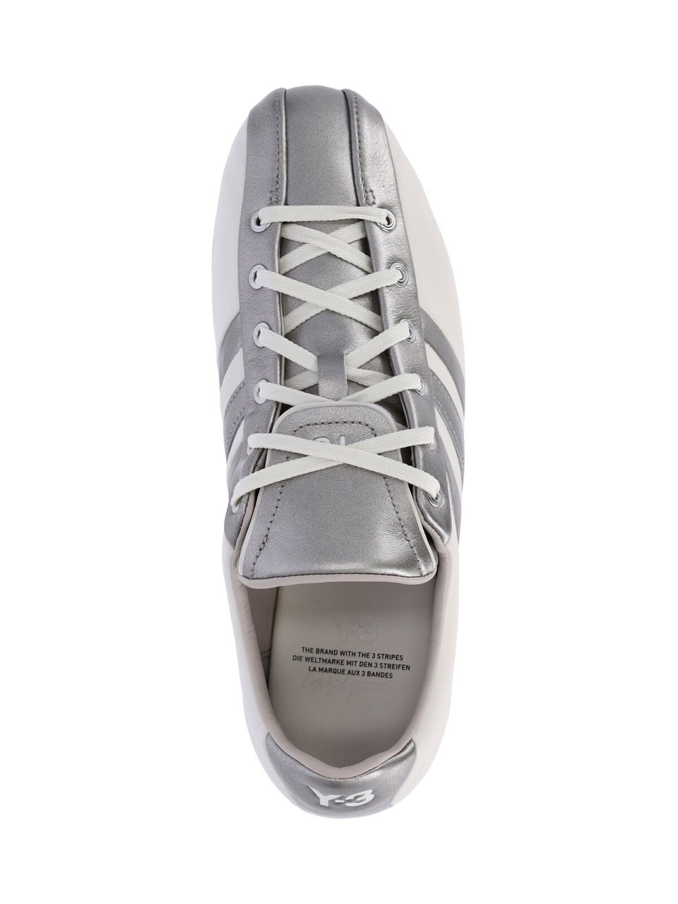 Y-3 White Field Leather Suede Sneakers Wit
