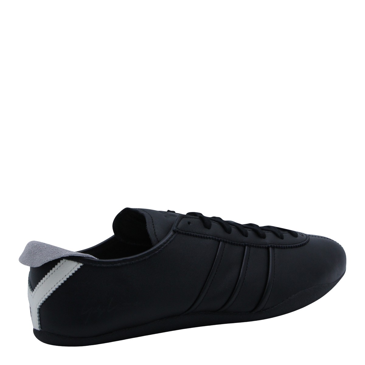 Y-3 Low-top Leather Sneakers Zwart