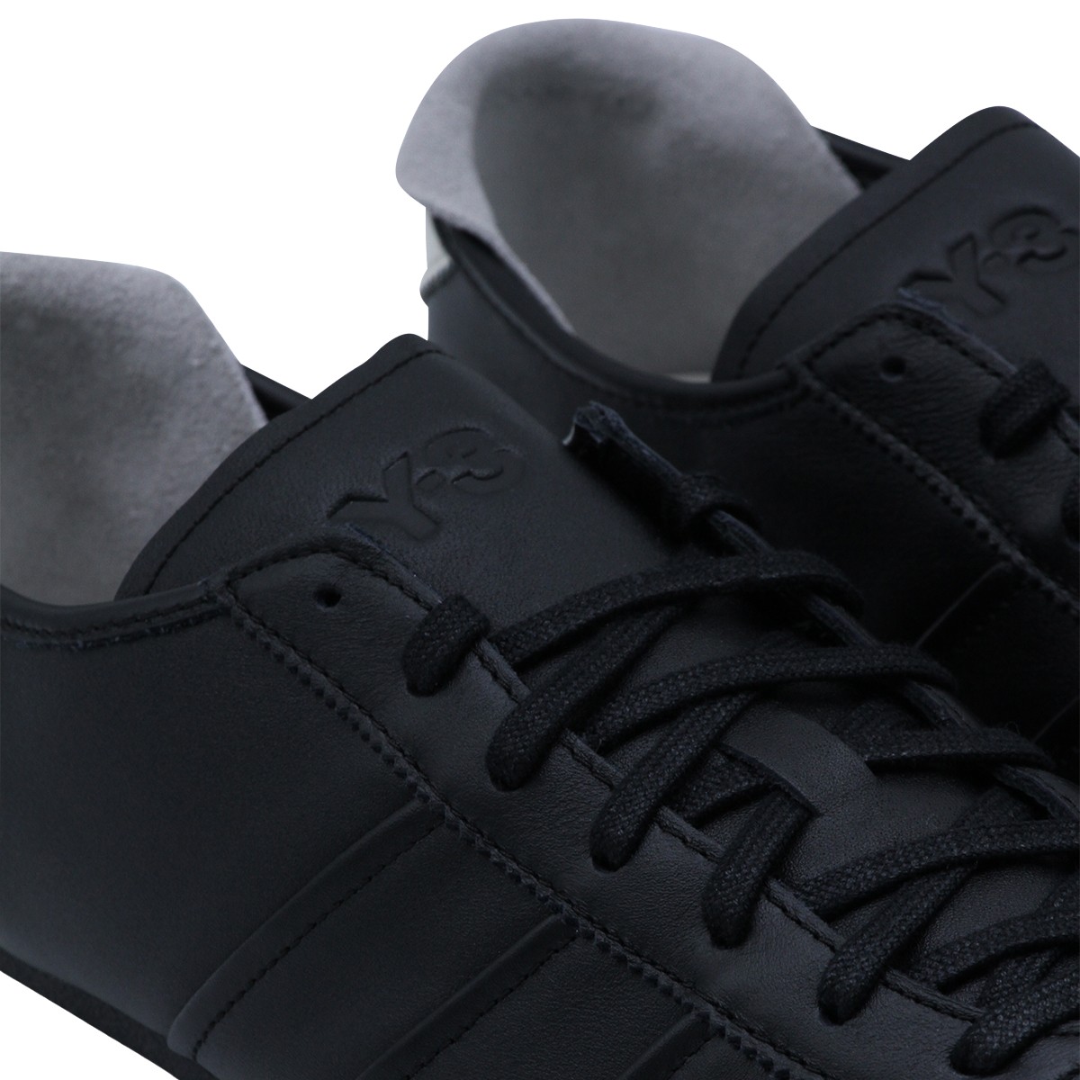 Y-3 Low-top Leather Sneakers Zwart