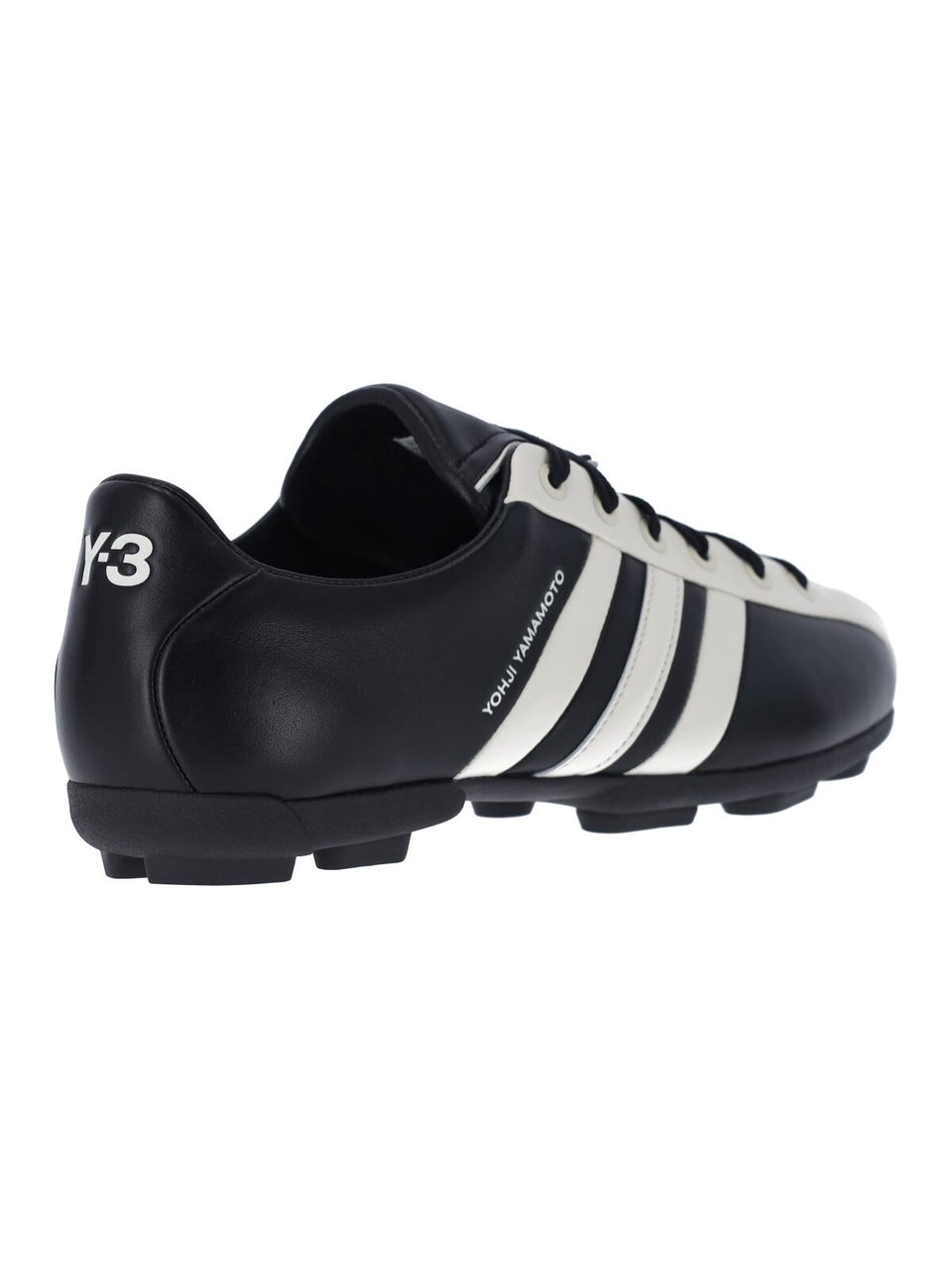 Y-3 Black Field Leather Sneakers Zwart