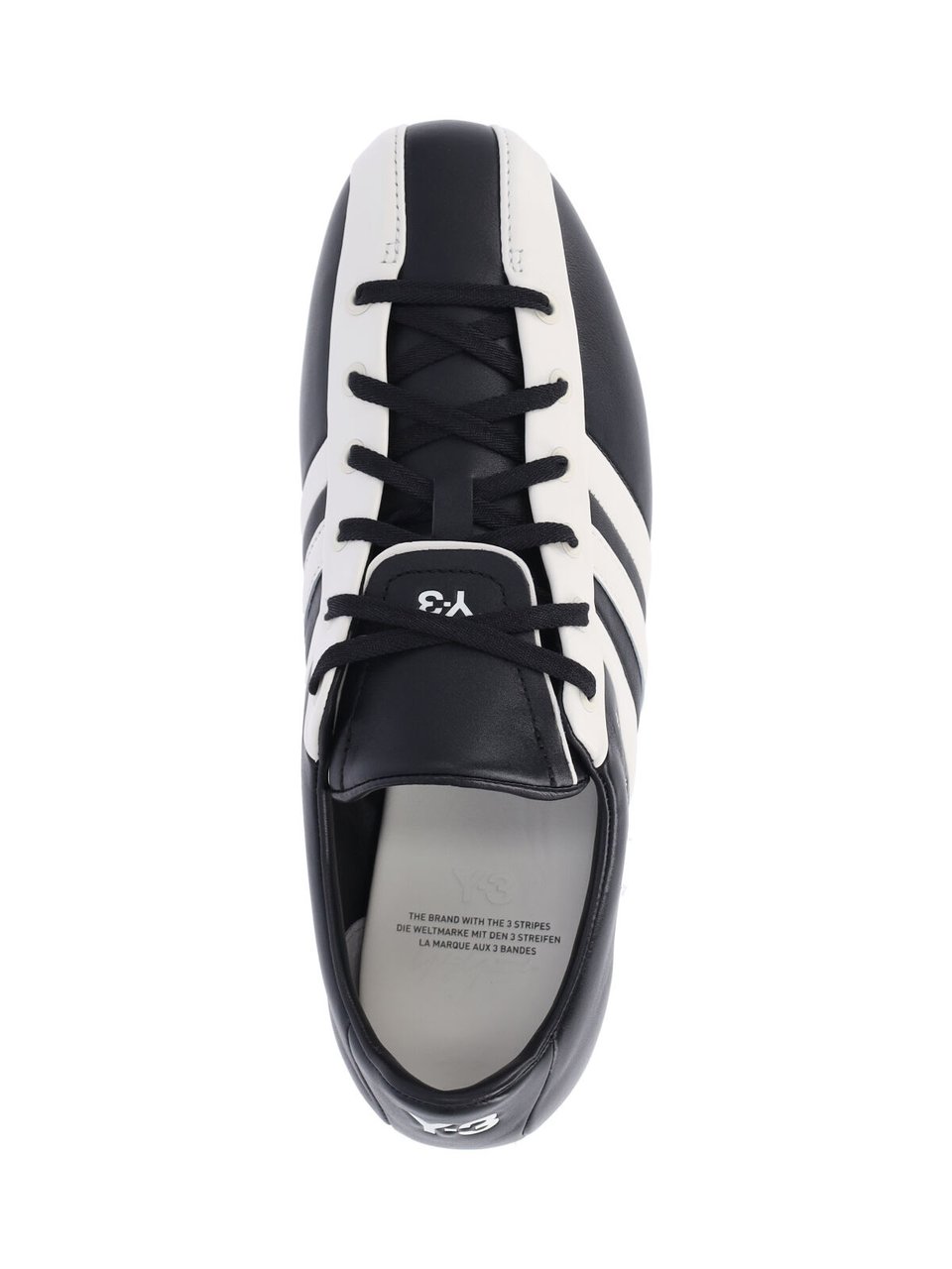 Y-3 Black Field Leather Sneakers Zwart