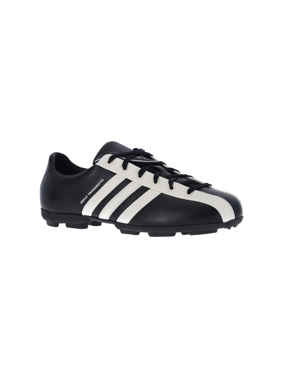 Y-3 Black Field Leather Sneakers Zwart