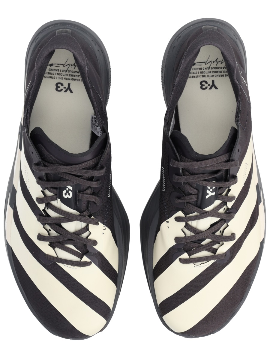 Y-3 Black Adios Pro 4 Stripes Sneakers Grijs