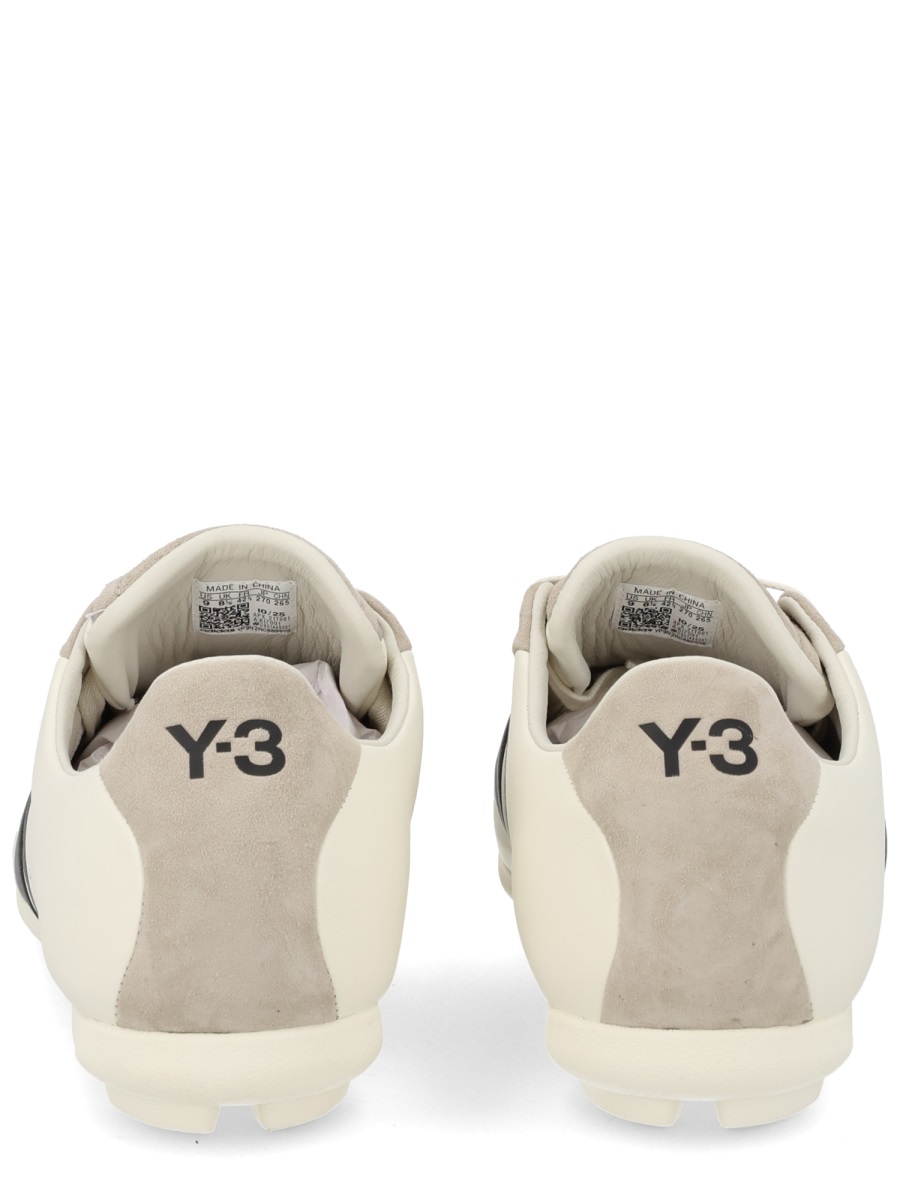 Y-3 Field Smooth Leather Suede Accents Sneakers Neutraal