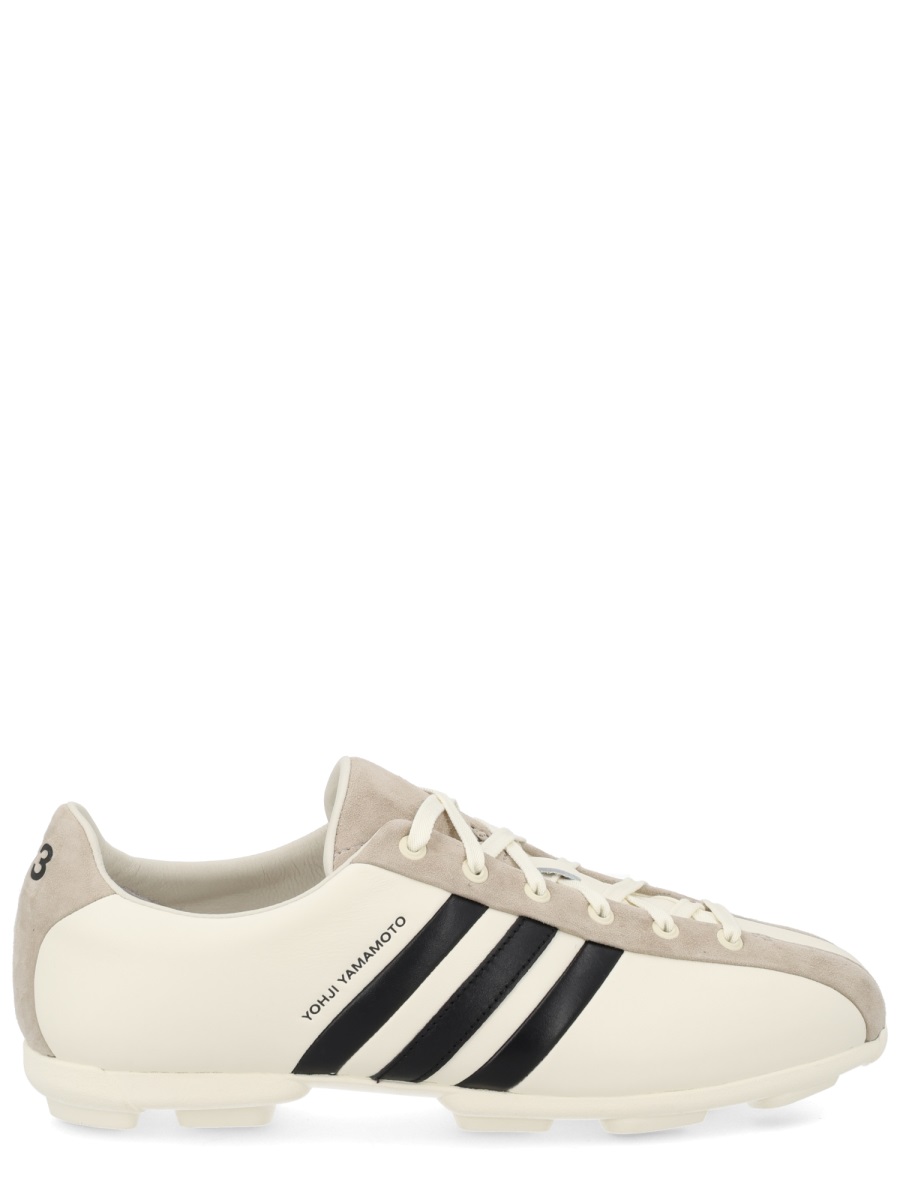 Y-3 Field Smooth Leather Suede Accents Sneakers Neutraal