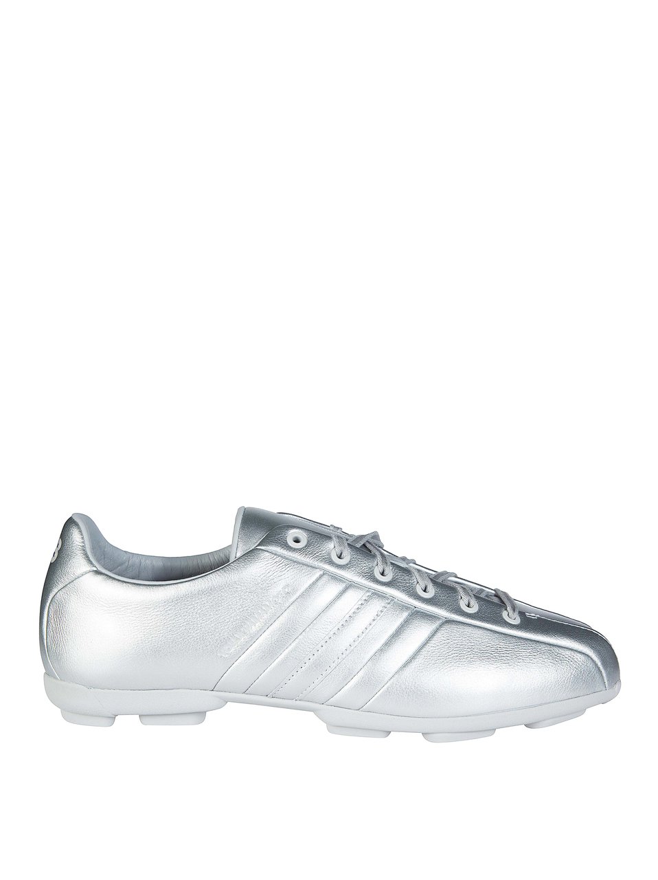 Y-3 Metallic Silver Side Stripes Sneakers Wit
