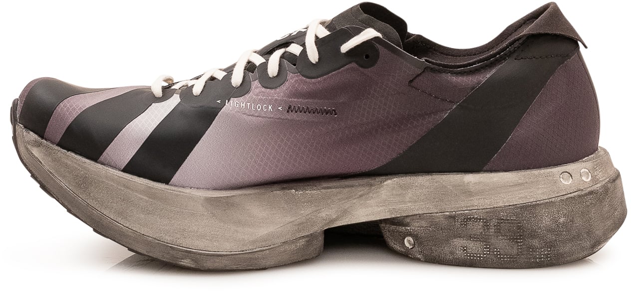 Y-3 Sneakers Basse con Bande Diagonali Grijs
