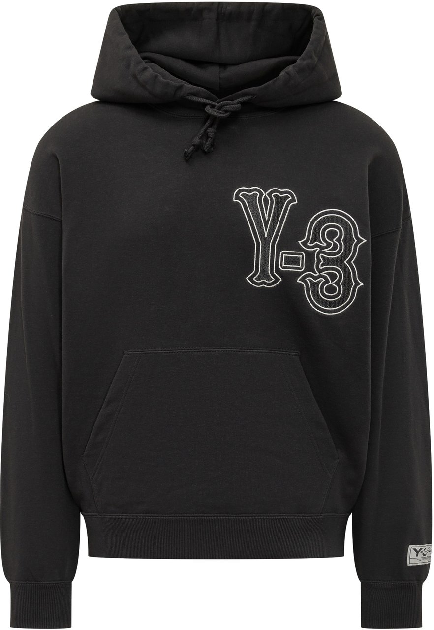 Y-3 Felpa El5 con Cappuccio e Grafica Zwart