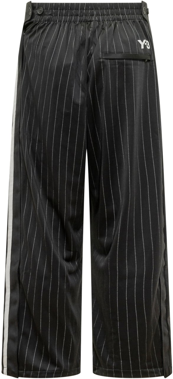 Y-3 Pantaloni Basketball con Righe Verticali Zwart