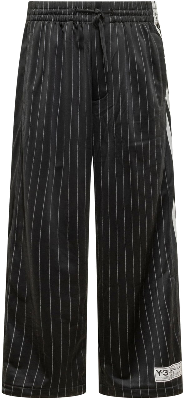 Y-3 Pantaloni Basketball con Righe Verticali Zwart