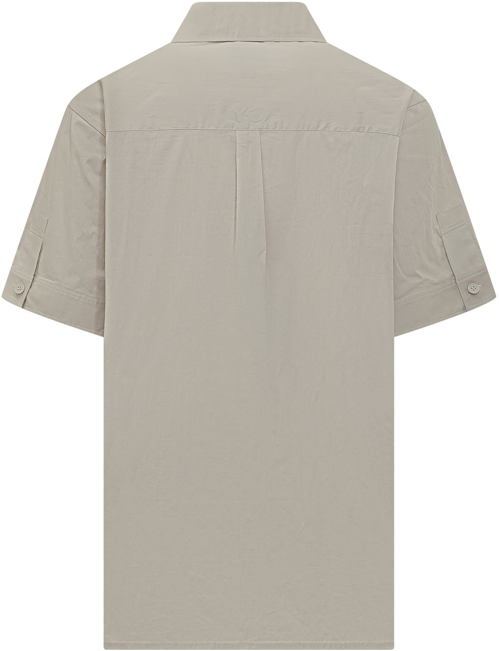 Y-3 Camicia Ut a Maniche Corte con Tasche Taupe