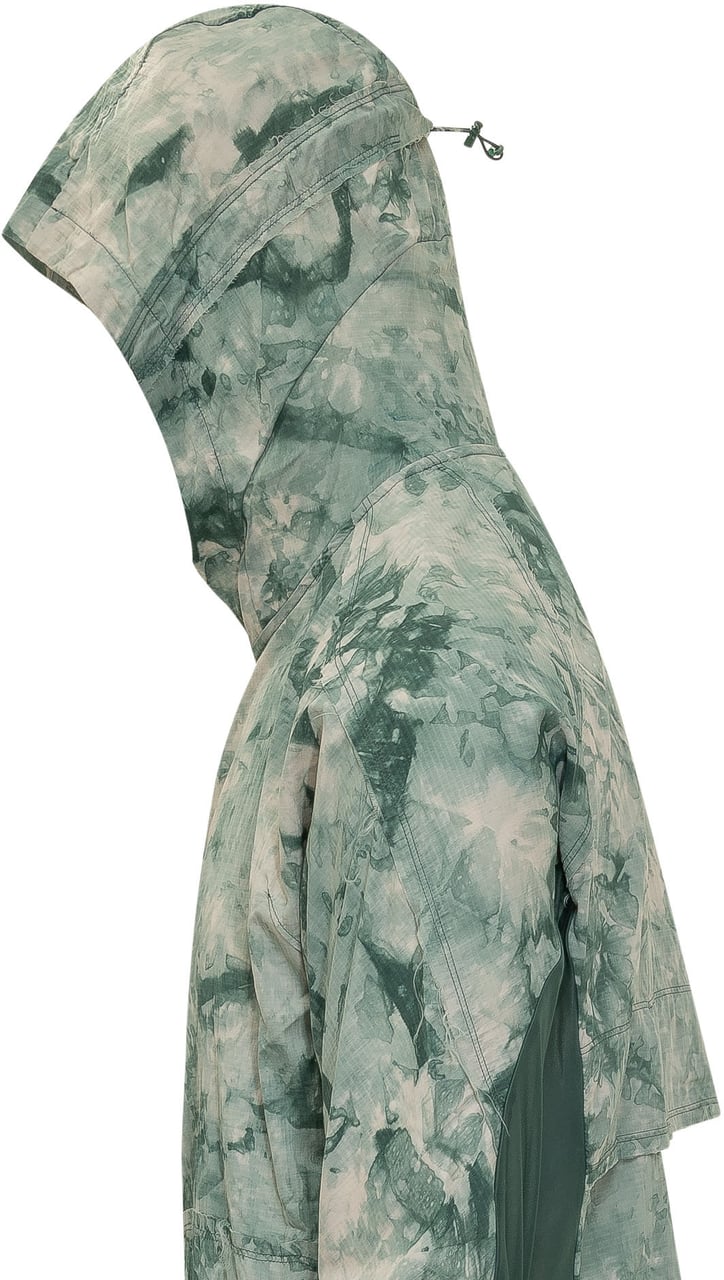 Y-3 Giacca con Cappuccio e Stampa All Over Lime