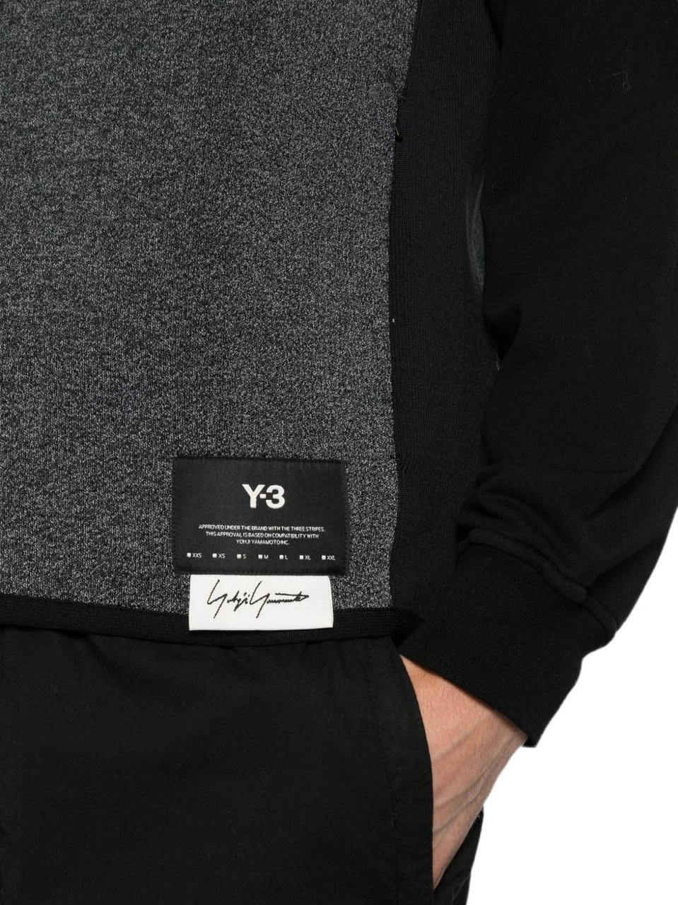 Y-3 Sweaters Black Donkergrijs