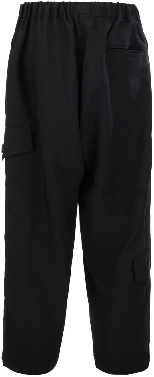 Y-3 Black polyester pants Zwart