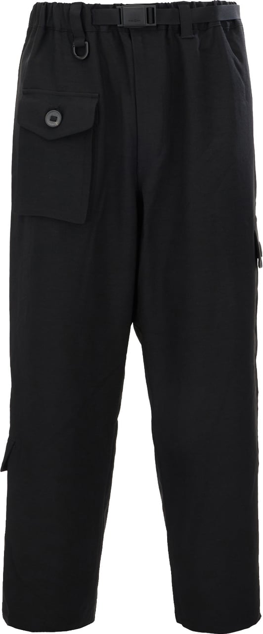 Y-3 Black polyester pants Zwart