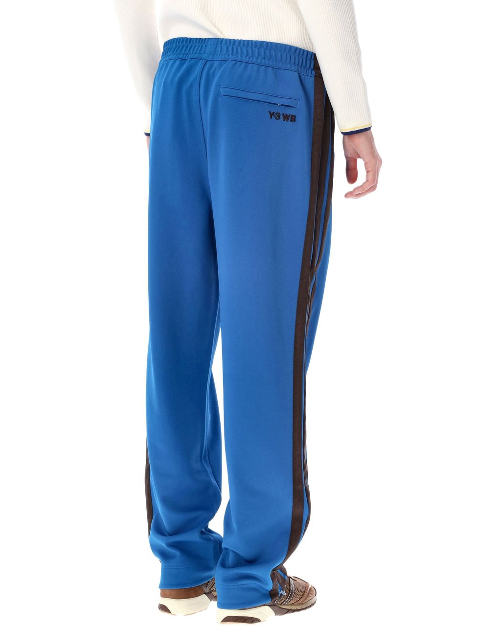 Y-3 Relaxed Fit Side Stripes Casual Pants Blauw
