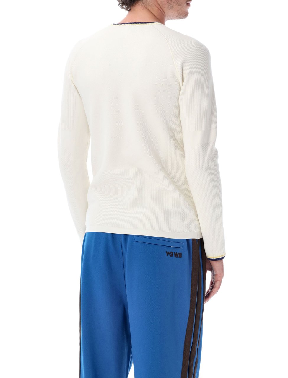 Y-3 White Ribbed Long-Sleeve Knit Top Wit