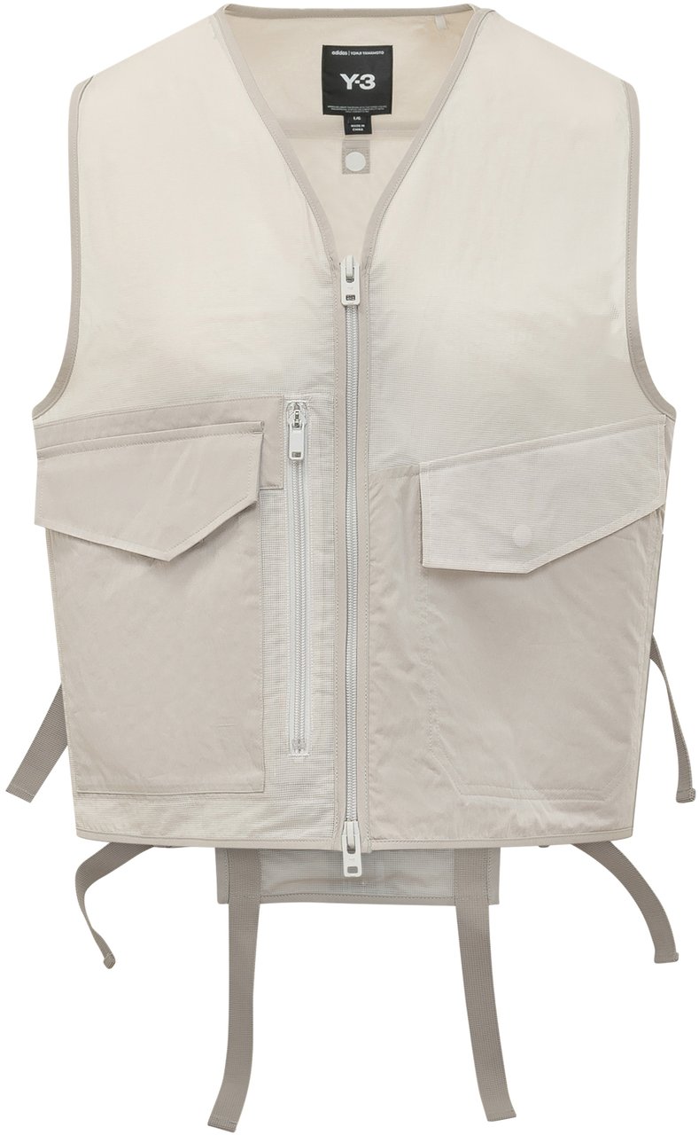 Y-3 Gilet Tact Ut con Zip e Tasche Applicate Wit