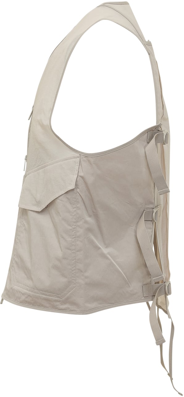 Y-3 Gilet Tact Ut con Zip e Tasche Applicate Wit