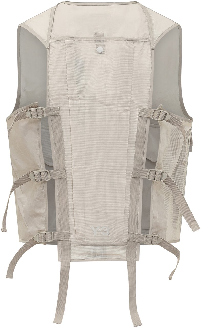 Y-3 Gilet Tact Ut con Zip e Tasche Applicate Wit