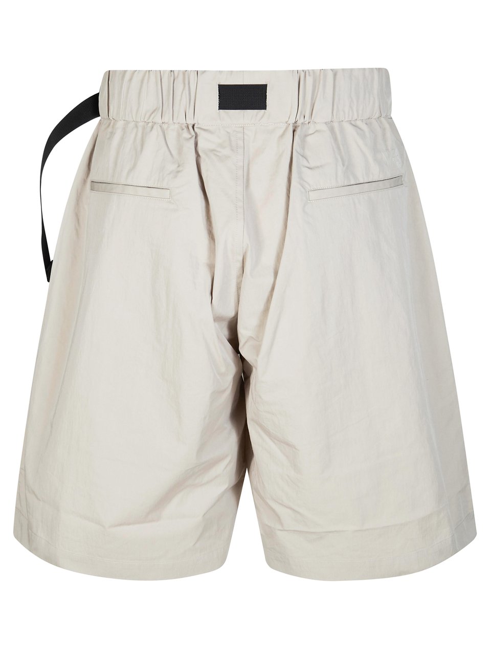 Y-3 Lightweight Neutral Tone Pleated Shorts Wit