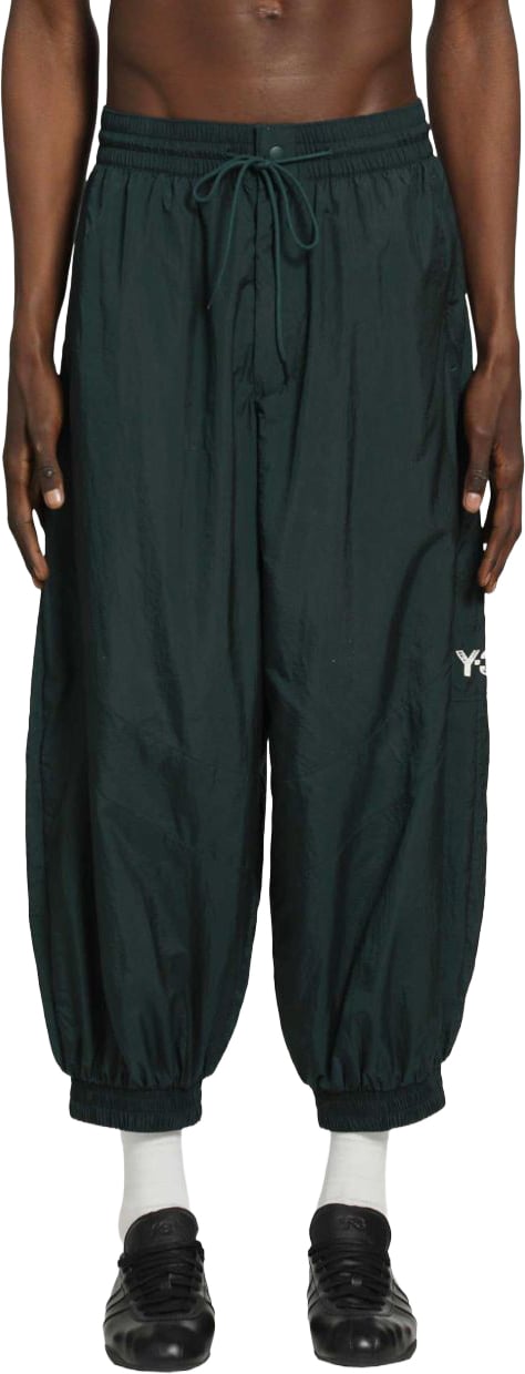 Y-3 Trousers Black Donkergroen