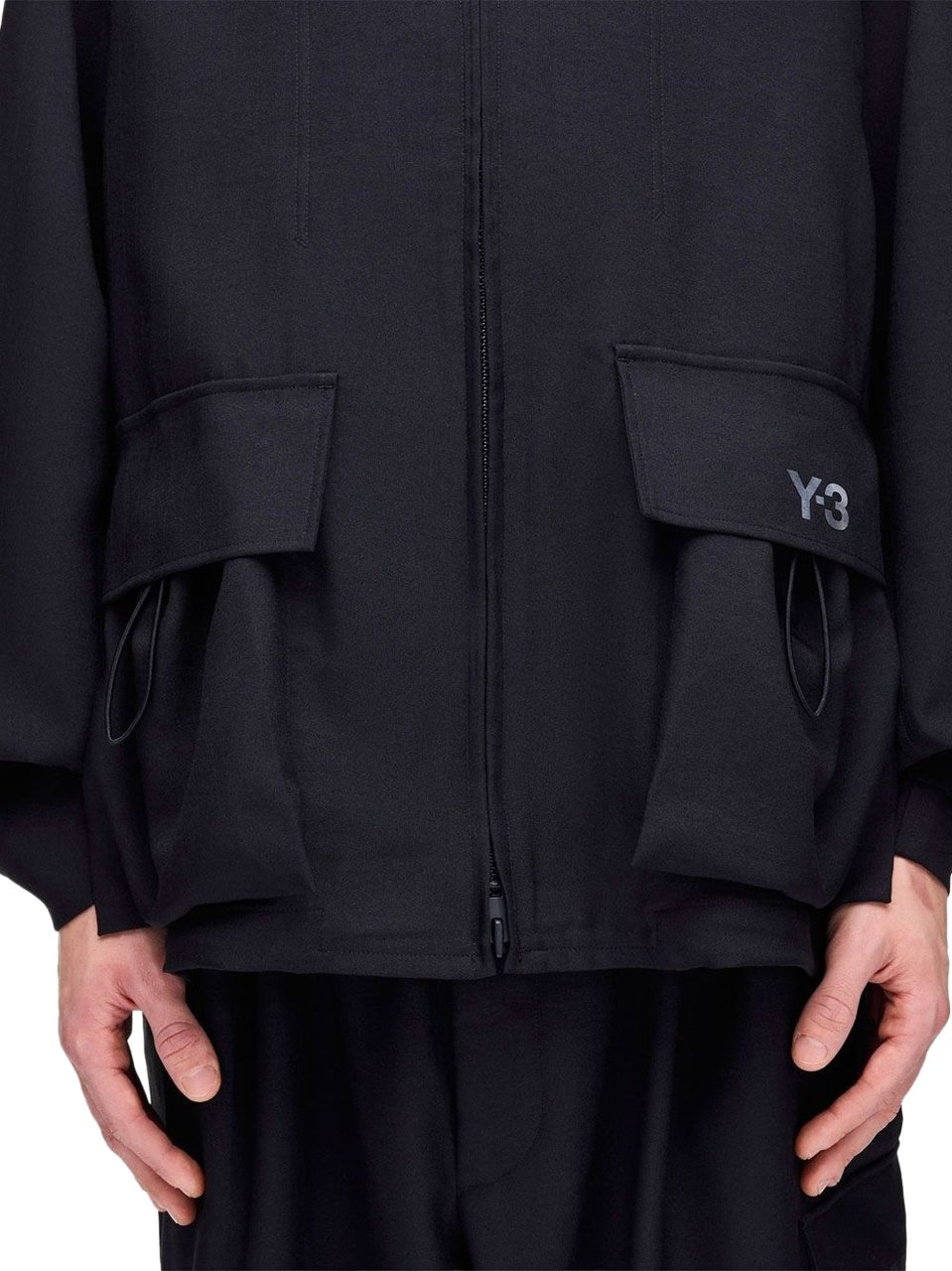 Y-3 Coats Nero Zwart