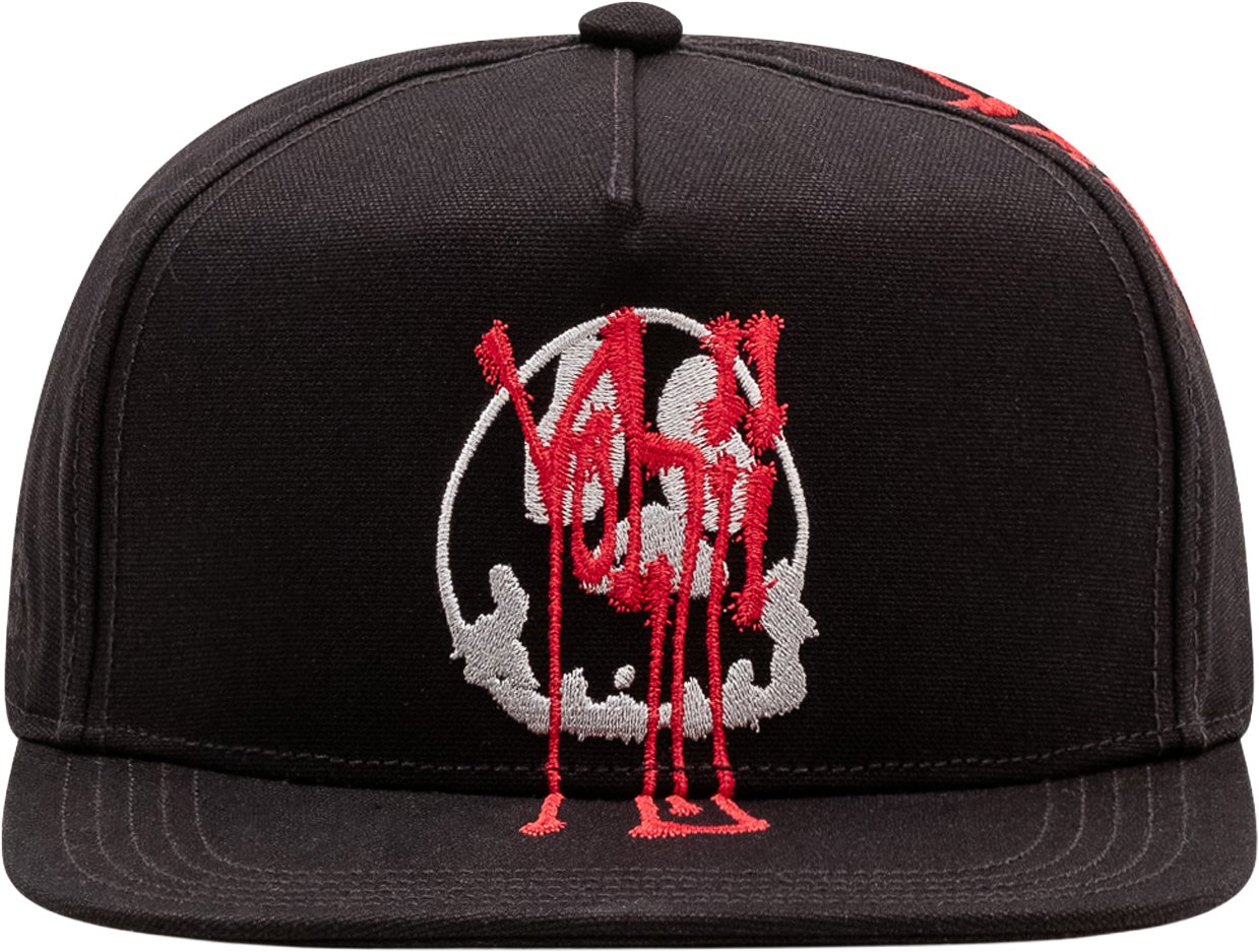 Y-3 Cappellino Chito con Ricamo Grafico Zwart